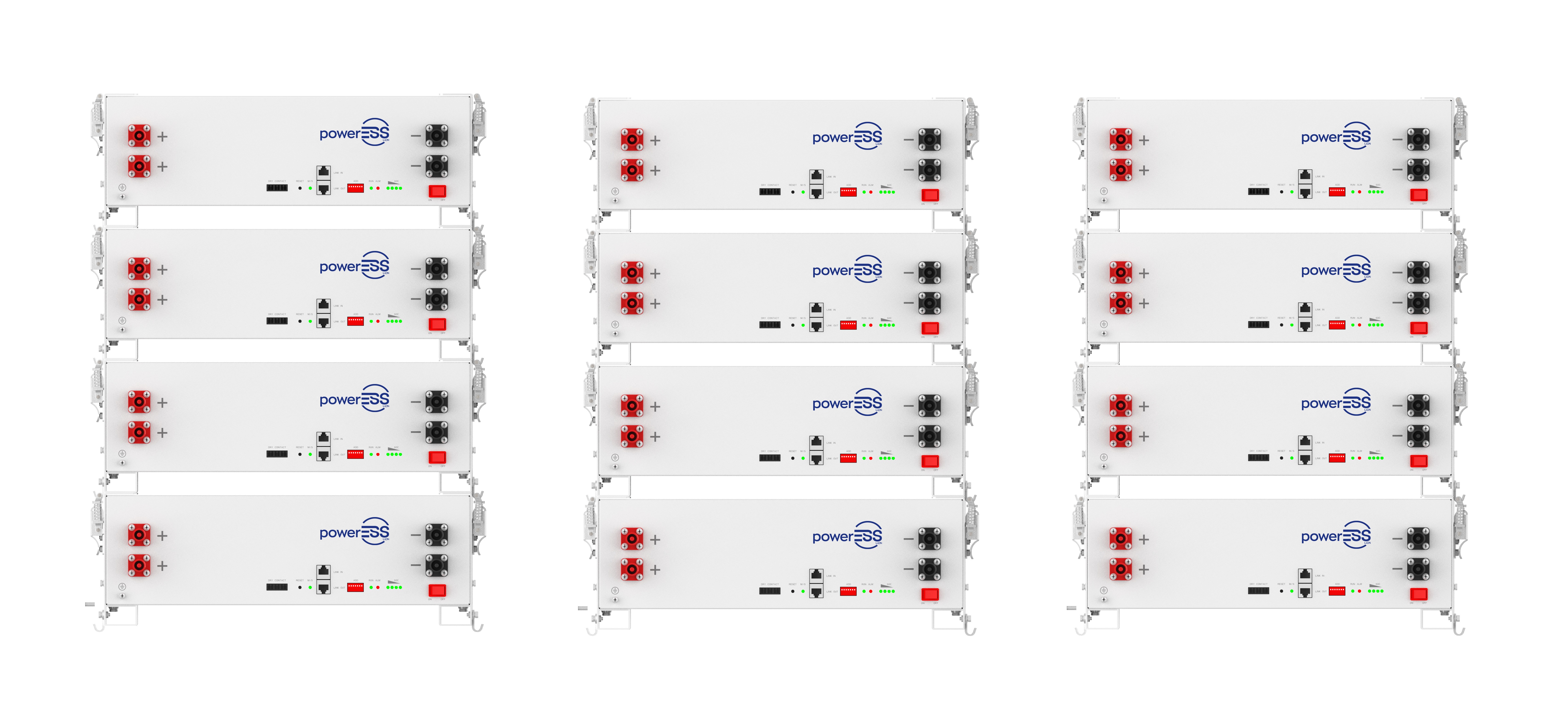 Για ημερήσια παραγωγή ως 80kWh (30 Sharp 415W, Sunlight Λιθίου LiFepo4 60kwh, Victron 3x10kva 48V)